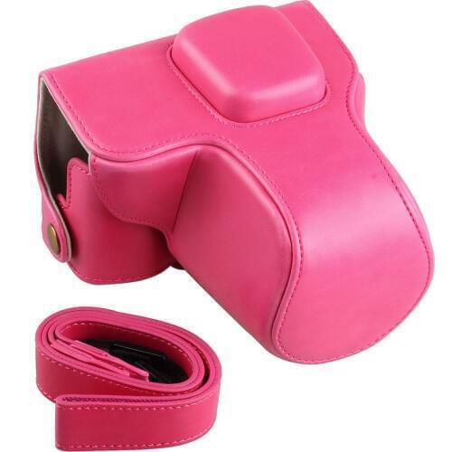 Camera Video Bag PU Case with Shoulder Strap for Olympus E-PL7 E-PL7 E-PL8 E-PL9 (40-150mm lens)