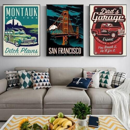Painting Travel World City Montauk Hawaii Painting Home Decor Modular Poster Bedroom Kids Decorative