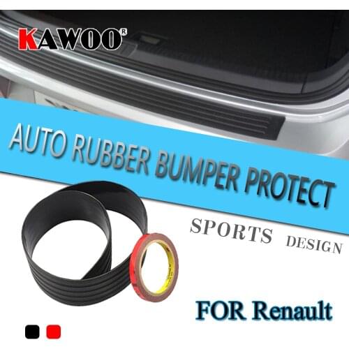 KAWOO For Renault Scenic 3 Megane 2 Fluence Modus Master Rubber Rear Guard Bumper Protect Trim Cover Sill Mat Pad Car Styling