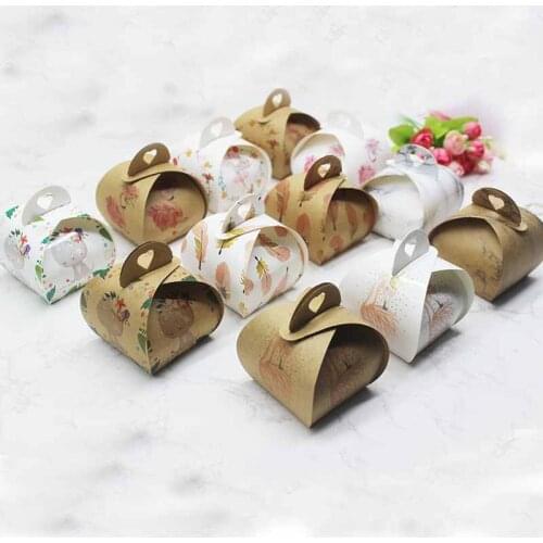 10 pcs Marbling candy box 5.5x5.5x6.5cm Kids Chocolate Gift Box Wedding Favourate Gift Case Wedding Candy Storage baby shower