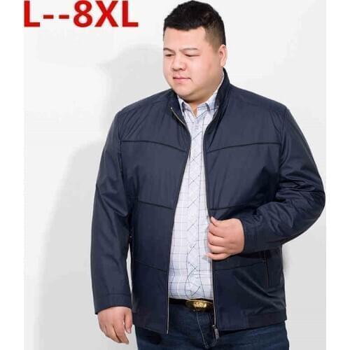 Plus 10XL 8XL 6XL 5XL Spring Jacket men autumn mens jackets coat male stand collar flight air force jacket Blue Black Green