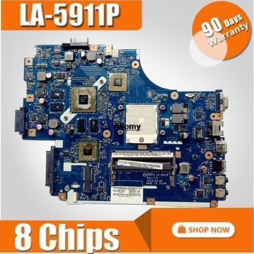The laptop motherboard For Acer ASPIRE 5551G 5552G MBR4302001 NEW75 LA-5911P REV:1.0 With graphic card 8 Chips