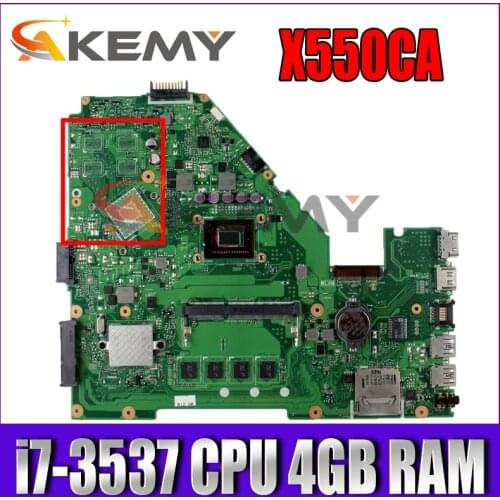 X550CA i7-3537 CPU 4GB RAM Motherboard For ASUS R510C Y581C X552C X550CA X550CC X550CL X550C laptop Mainboard Test ok