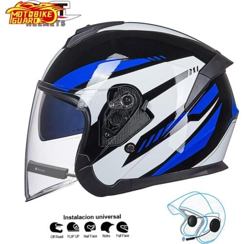 GXT Motorcycle Bluetooth Headset Helmet Biker Moto Helmets Bluetooth Earphone Motorbike Crash Unisex Removable Lining Casco