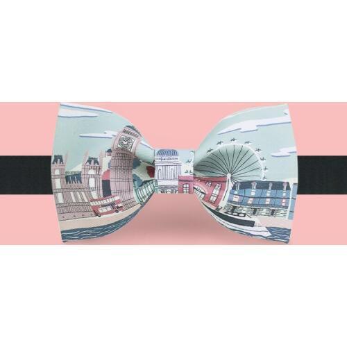 Free shipping new fashion mens design male dress suit bow tie wedding printed bridegroom groomsman Personality Dream of Paris