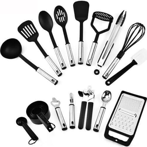 Kitchen Utensil Set 24Piece Cooking Utensils Nylon and Stainless Steel Non-stick Spatula Set Baking Tool Set cocina Gift