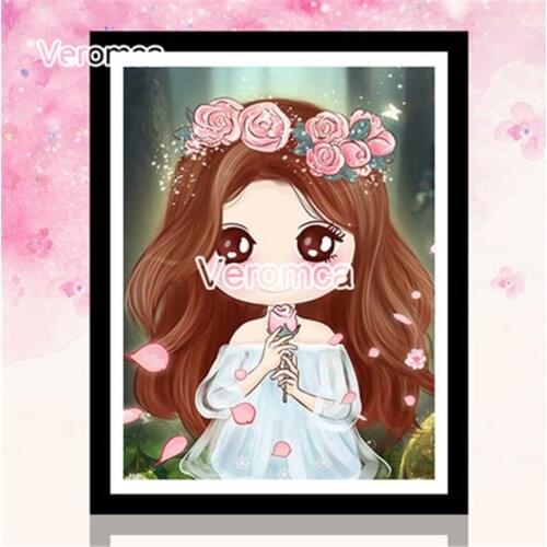 Diamond Painting Kits for Kids 5D Diy Cartoon Princess Diamond Embroidery Full Square Round Drill Cross Stitch Home Wall Decor