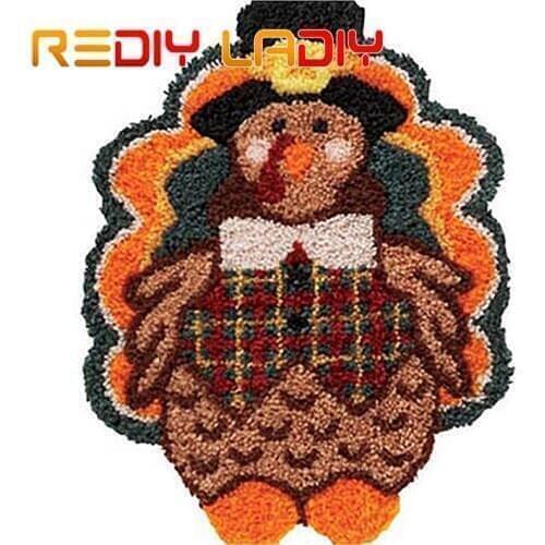 Latch Hook Rug Kits Cartoon Cocks DIY Crocheting Carpet Rug 100% Acrylic Yarn Cushion Mat Crochet Carpet Home Decor Art & Crafts