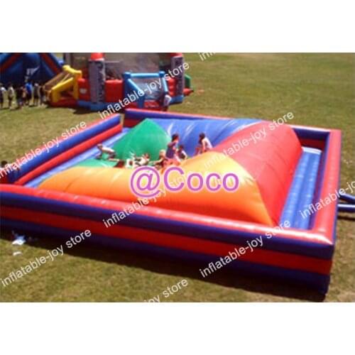 Free air ship to door!4*4m/5*5m/6*6m inflatable air jumping mattress,kid inflatable jumping pad,commercial rent jumping pillow