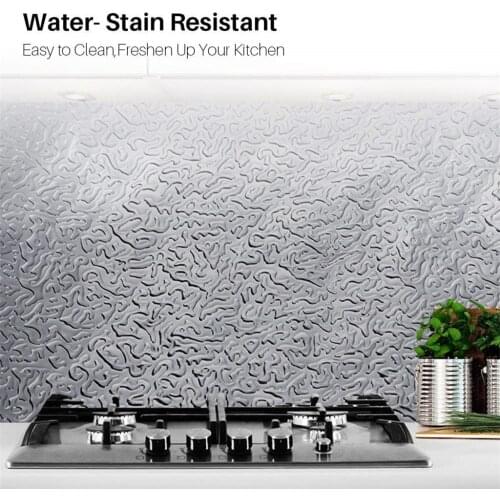 Aluminum Foil Stickers For Kitchen Wall Stove Waterproof Oil Proof Self-Adhesive Heat Resistant Wallpaper Adesivo De Parede