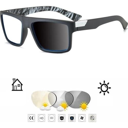 Oversized Square TR90 MEN Sports Photochromic grey Reading Glasses +0.75 +1 +1.25 +1.5 +1.75 +2 +2.25 +2.5 +2.75 To +4