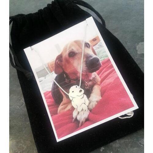 Custom Strider Necklace, Your Pet Pendant, Dog silhouette Memory Jewelry Keepsake Memorial Gift--12 pcs/Lot