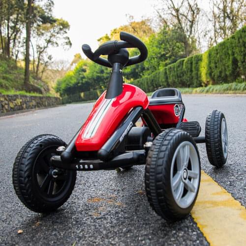 Pedal Bicycle Go Kart 4 Wheel For 3-6 Ages Kids Ride On Toy Boys Girls Birthday Gifts Outdoor Activities Exercise Training