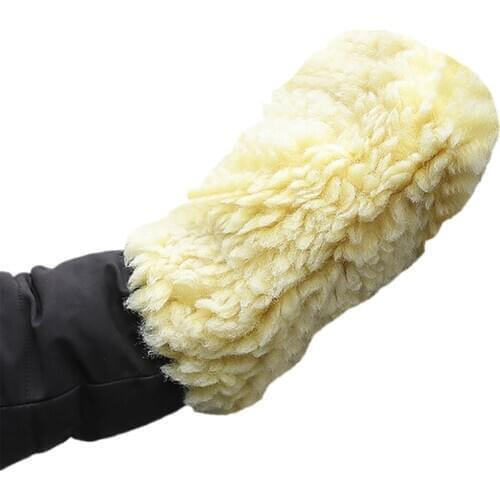 Car Wash Gloves Double-sided Fleece Thickened Dust Mitts Car Cleaning Tools Polishing Plush Gloves Single Motorcycle Washer
