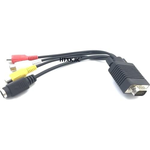 VGA SVGA to S-Video 3 RCA AV VGA to Video TV Out S-Video AV Adapter Converter PC Computer Laptop