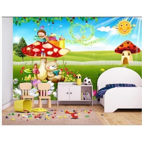 Custom photo wallpaper 3d wall mural wallpaper Warm background cartoon murals children room 3d living room for wallpaper decor