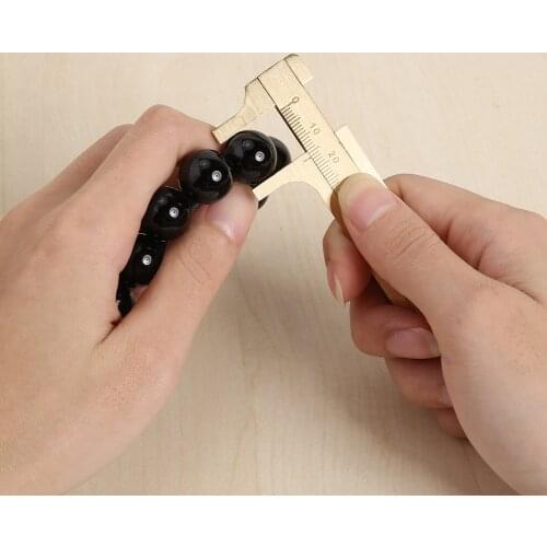 Retro Vernier Calipers Mini Brass Sliding Gauge Pocket Portable Caliper Vernier Ruler Dual-Scale Measuring Tools