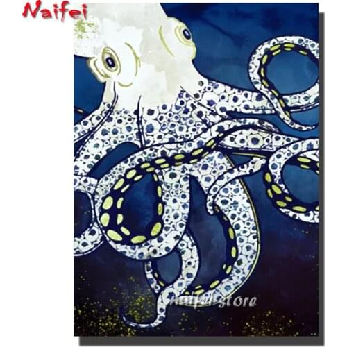 Fabulous octopus Diamond Embroidery 5D DIY Diamond Painting Animals Cross Stitch Kit Rhinestones Mosaic Full Layout Home Decor
