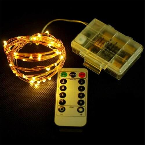 LED String Light With Remote Control Christmas Fairy Fairy Lights Lamp Wire Decor Holiday Lights Lighting