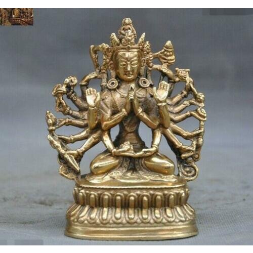 Tibetan Buddhism brass copper Avalokitesvara Tara Kwan-yin goddess Buddha statue