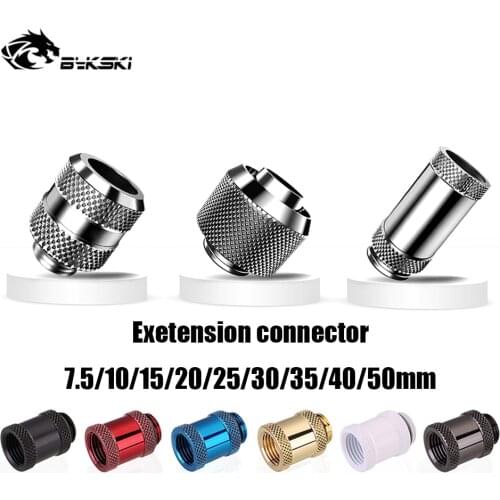 Bykski Extension Fitting Female to Male Compression Extender Adapter Connector 7.5/10/15/20/25/30/35/40/50mm Water Cooler B-EXJ