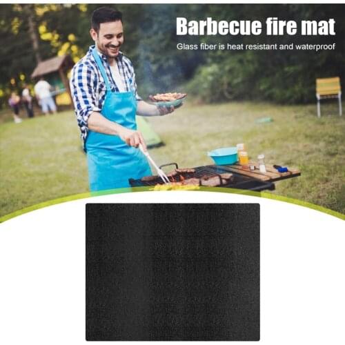 Outdoor barbecue fireproof mat Floor Protection Mat Grill Protection Mat Grill Mat for Gas Grill Charcoal Grilling and Baking
