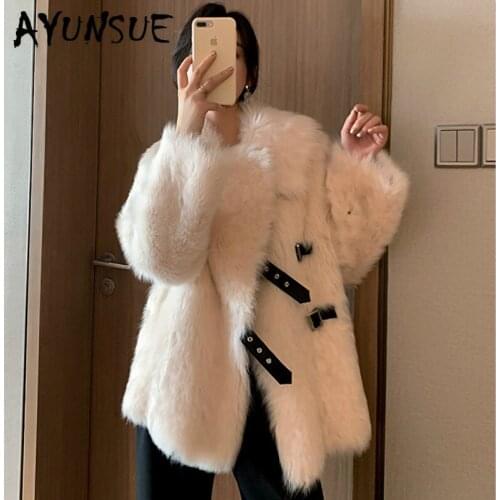 Natural Fur Coat Women 100% Wool Jacket Women Clothes 2020 Parka Real Fur Winter Coat Women Real Leather Jacket 2020TW52 YY2407