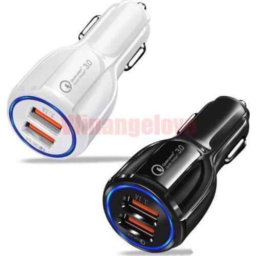 10pcs QC 3.0 Quick Charge Dual 2 USB Port Fast Car Charger for iphone for samsung smart phone