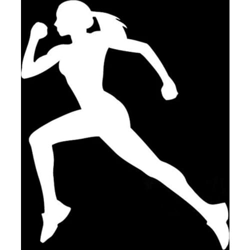 11CM*13CM Fashion Runner Sport Fitness Silhouette Vinyl Car Sticker