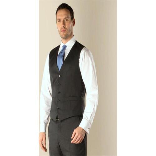 2020 Single Breasted Charcoal Mens Vests Groomsmens Vest Wedding Prom Party Waistcoat Formal Business Men Vest Casual Wear