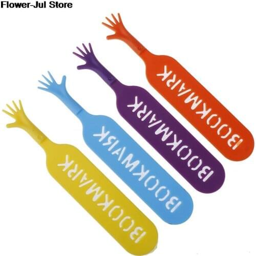 4pcs/lot Colorful Bookmarks Set Plastic Novelty Book Reading Item Creative Gift for Kids Children Stationery