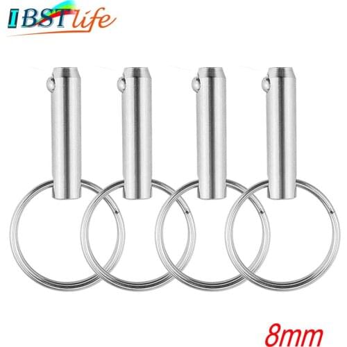4X 8mm BSET MATEL Marine Grade Quick Release Ball Pin for Boat Bimini Top Deck Hinge Marine Stainless Steel 316 Boat Accessories