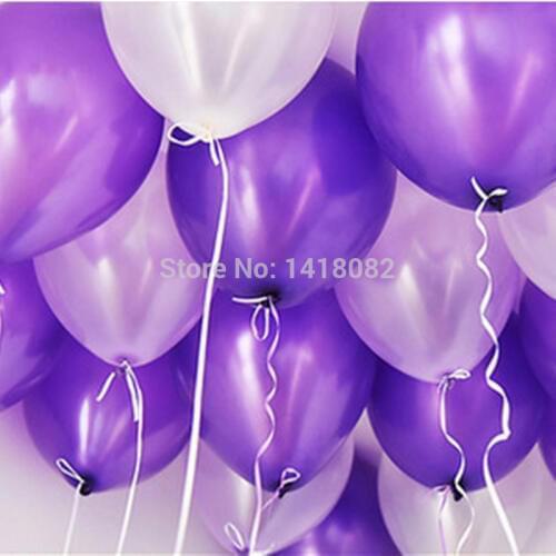 50pcs Pearl balloons White purple thick birthday ballon party decorations globos wholesale wedding