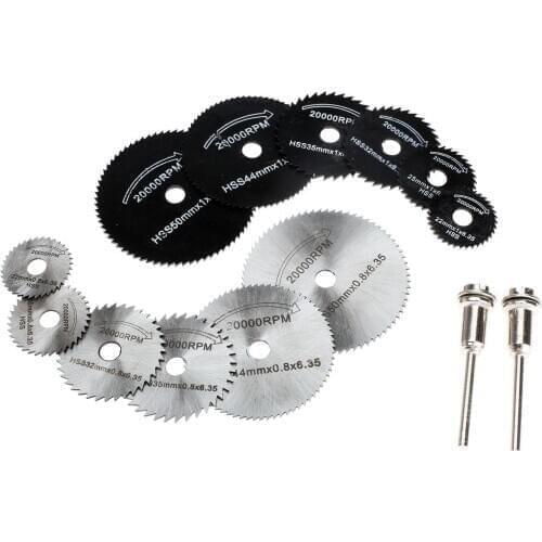 Dophee Drill Dremel Accessories HSS Circular Saw Blades Power Tools Wood Cutting Disc Grinding Wheel Set for Rotary Tools *14pcs