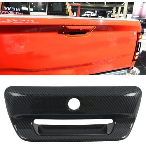 Carbon Accessories Rear Trunk Door Handle Bowl Cover For Dodge Ram 1500 19-21