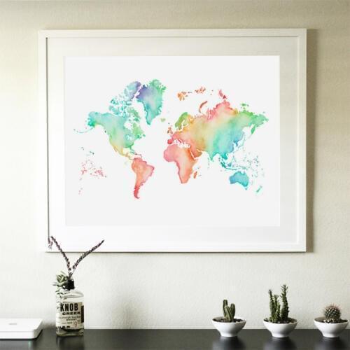 The World Map Abstract Modern Decorative 40X50CM Painting Watercolor Paintings Minimalist Home Furnishing