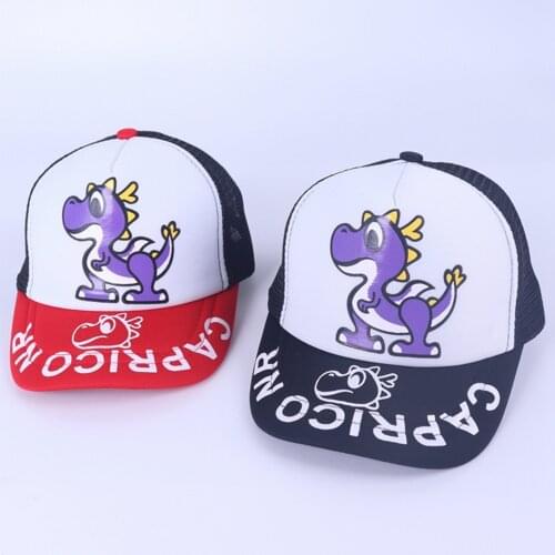 Toddler Baby Kids Hat Cartoon Dinosaur Printed Baseball Cap Outdoor Sun Protection Summer Hats For Boys Girls Children Sun Caps