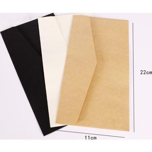 100PCS/lot 11*22cm Kraft Envelopes European Classical Retro Paper Envelope Blank Envelops Wedding Party Invitation Card