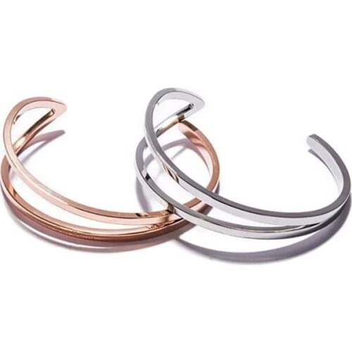 Minimalism stykle separated Bangle Bracelet Fashion Simple Open Bangles Cuff Jewelry Women
