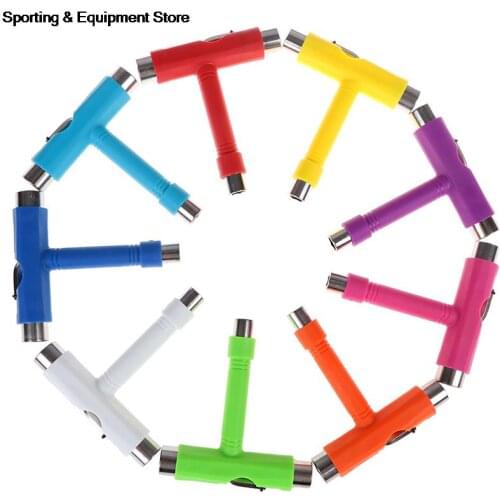 NEW Hot! T-type Skateboard Tool All In One Screwdriver Socket Multifunction Skate T-Tool Mini Kick Scooter Tool