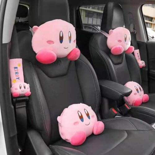 New Arrival Cute Headrest Plush Cartoon Car Lumbar Support Pillow Creative Car Neck Pillow Accessories