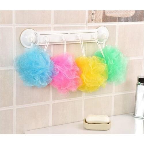 Solid Color Bath Ball Bathing Towel Scrubber Body Cleaning Mesh Shower Wash for Bathroom can CSV can CSV