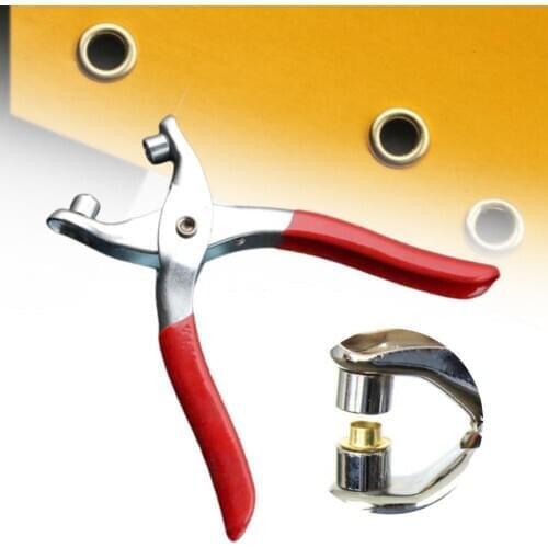 Chrome Vanadium Alloy Steel Eyelet Pliers 100 Rivets Light Portable 6inch Shoe Bags Leather Belt Hole Punch Aid for DIY Clothes