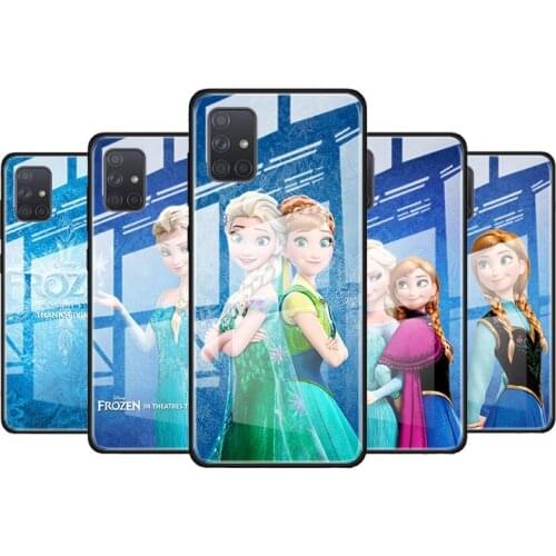Princess Aisha and Anna for Samsung Galaxy S21 Ultra A71 A51 4G 5G A91 A81 A41 A31 A21 A11 A01 Tempered Glass Phone Case