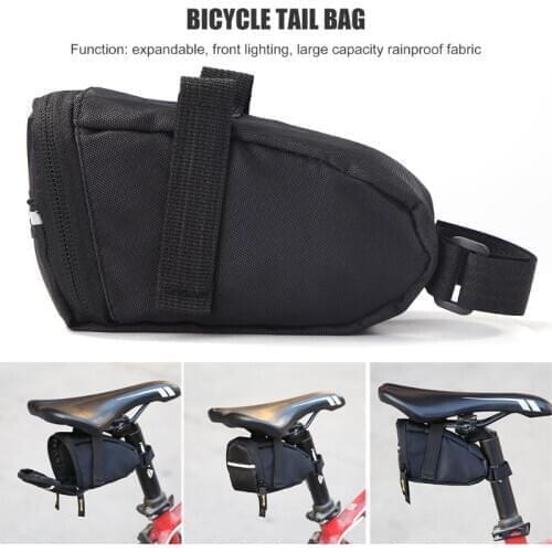Durable Bicycle Bags Classic Delicate 1L Capacity Bicycle Saddle Bag Rainproof MTB Seatpost Rear Tail Storage Pouch