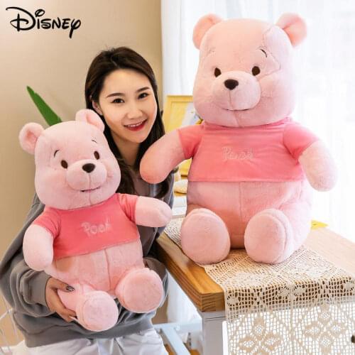 Disney Pink Winnie The Pooh Tigger Stuffed Animals Plush Toy Cartoon Movies TV Cute Anime Birthday Gift For Children Boy Girl