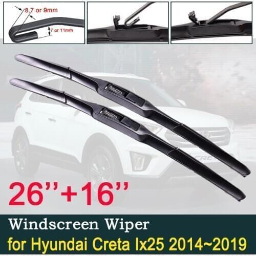 Car Wiper Blade for Hyundai Creta Ix25 2014~2019 2015 2016 2017 Wiper Blade Car Accessories Front Windscreen Windshield Wipers