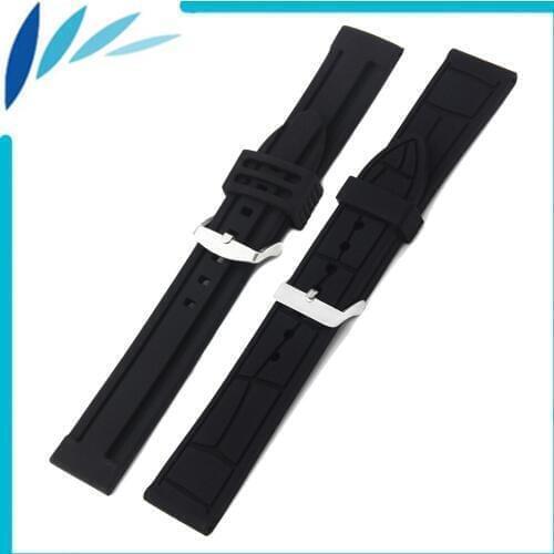 Silicone Rubber Watch Band 20mm 22mm 24mm for MK Watchband Strap Wrist Loop Belt Bracelet Black Men Women + Spring Bar + Tool
