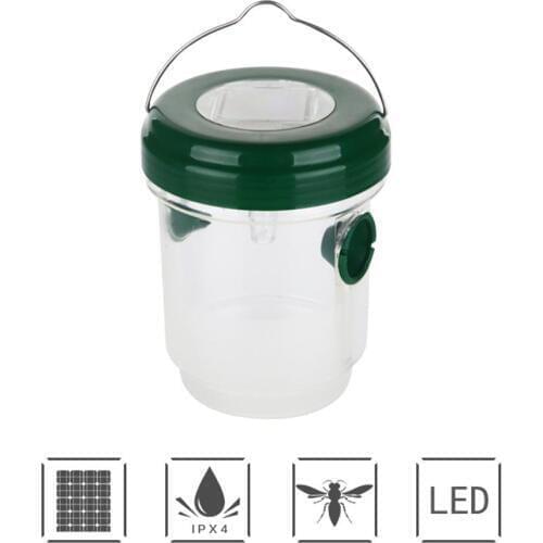Solar LED Gardening Fly Trap Insect Trap Drosophila Fruit Fly Wasp Non-Toxic Insect Repellents Garden Park Insect Catcher Tool