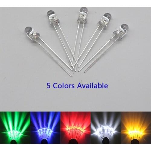 100pcs 5mm LED diode Light Assorted Kit DIY LEDs Set White Yellow Red Green Blue electronic diy kit